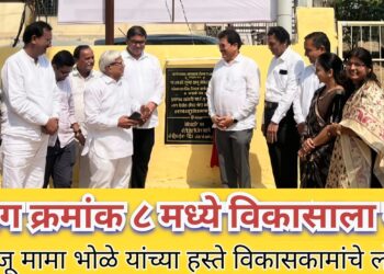 प्रभाग ८ मध्ये विकासाला गती !