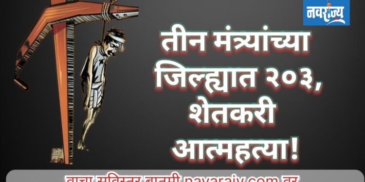 जिल्ह्यात २०३ शेतकऱ्यांची आत्महत्या !