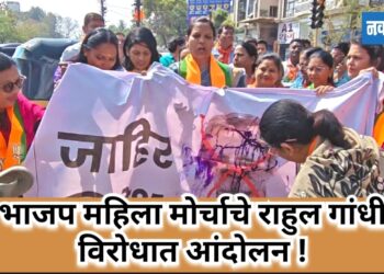 जळगावात भाजप महिला मोर्चाचे काँग्रेसविरोधात आंदोलन!