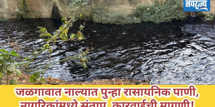जळगावात नाल्यात विषारी रासायनिक पाणी; नागरिकांमध्ये तीव्र संताप