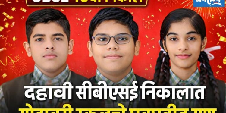 दहावी सीबीएसई निकालात गोदावरी स्कूलचे घवघवीत यश!!!