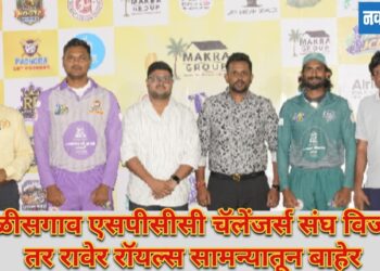 चाळीसगाव एसपीसीसी चॅलेंजर्स संघ विजयी तर रावेर रॉयल्स सामन्यातून बाहेर