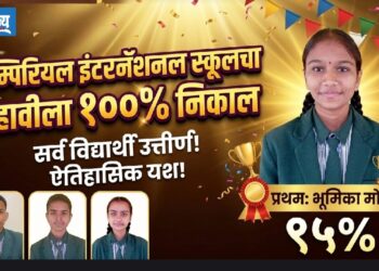 इम्पिरियल इंटरनॅशनल स्कूलचा दहावीला १००% निकाल; भूमिका मोरे ९५% गुणांसह प्रथम