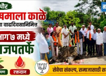 महापौर दीपमाला काळे यांच्या वाढदिवसानिमित्त प्रभाग ७ मध्ये भाजपतर्फे वृक्षारोपण, रक्तदान